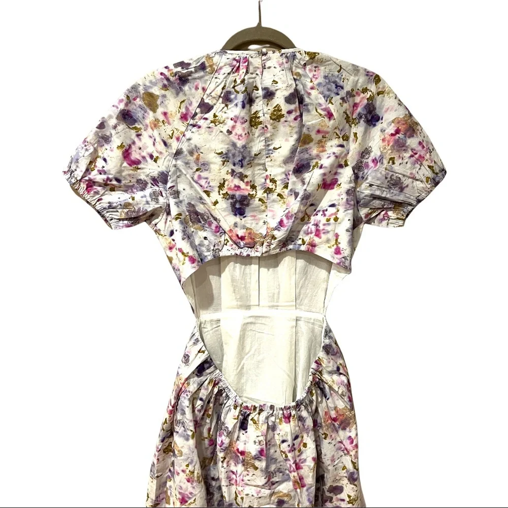 Flora Obscura X J. Crew Side Cutout Dress in Kaleidoscope Floral (8) - Picture 9 of 15